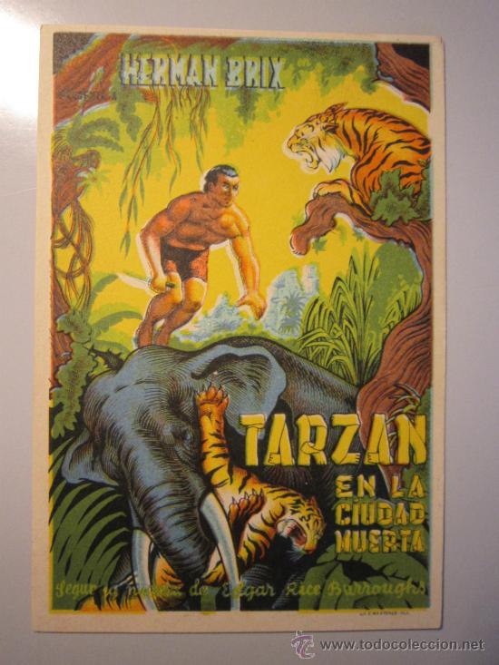 Cine: PROGRAMA DE CINE - TARZ&Aacute;N EN LA CIUDAD MUERTA - DOBLADO - 1935 - Foto 1