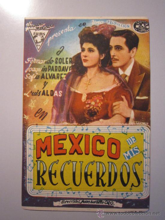 Cine: PROGRAMA DE CINE - MEXICO DE MIS RECUERDOS - 1943 - PUBLICIDAD - Foto 1