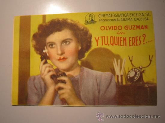 Cine: PROGRAMA DE CINE - Y TU, QUIEN ERES - 1942 - PUBLICIDAD - Foto 1