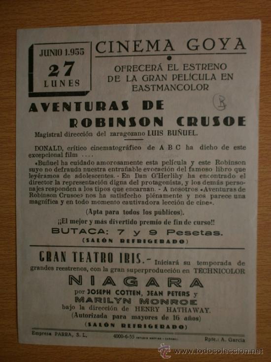 Cine: AVENTURAS DE ROBINSON CRUSOE. - Foto 2