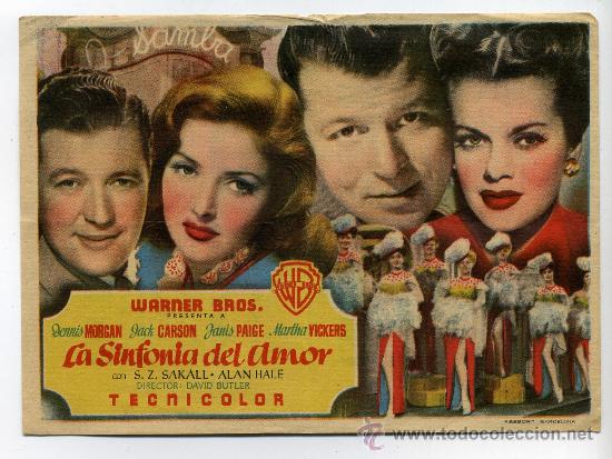 Cine: LA SINFON&Iacute;A DEL AMOR, con Dennis Morgan - Foto 1