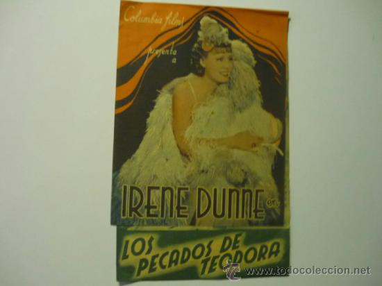 Cine: programa doble los pecados de teodora .- irene dunne-PUBLICIDAD - Foto 1