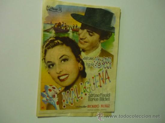 Cine: programa malague&ntilde;a -a.molina - l.sevilla - publicidad - Foto 1