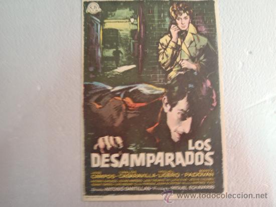 Cine: FOLLETO DE MANO LOS DESAMPARADOS - Foto 1