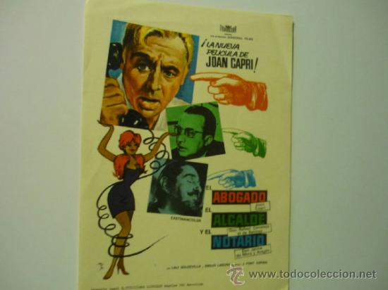 Cine: programa el abogado el alcalde y el notario .- joan capri - Foto 1