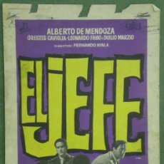 Cine: EL JEFE ALBERTO DE MENDOZA DUILIO MARZIO PROGRAMA PRUEBA DE IMPRENTA CARTEL . Lote 37602686