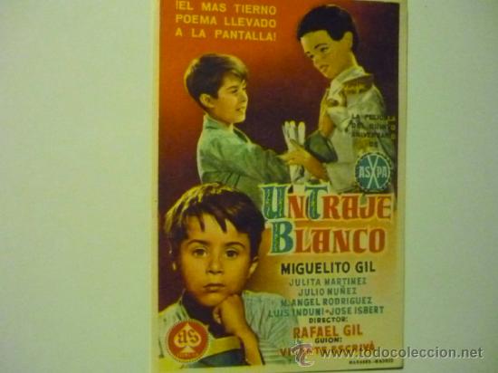 Cine: programa un traje blanco -- miguelito gil - - Foto 1