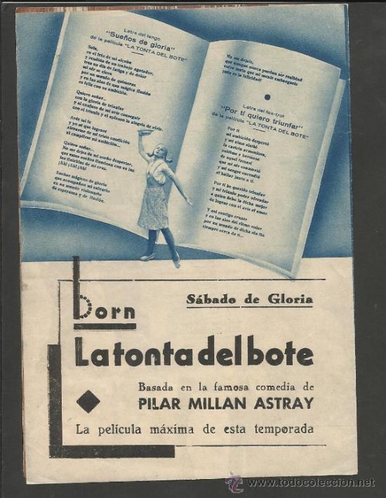 Cine: LA TONTA DEL BOTE - DOBLE - BORN - (C-1249) - Foto 2