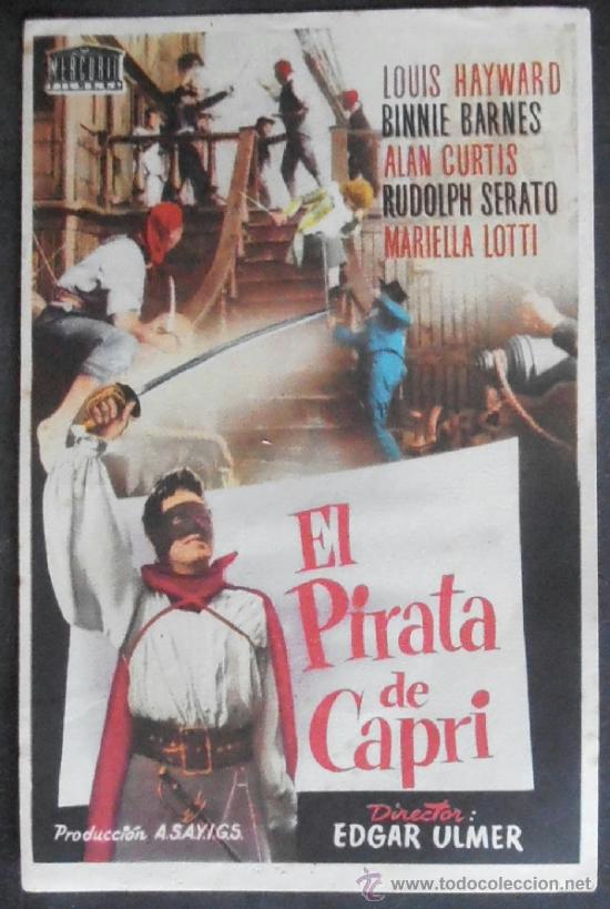 Cinema: EL PIRATA DE CAPRI, FM, SIN PUBLICIDAD (2314) ,CONSERVACION: