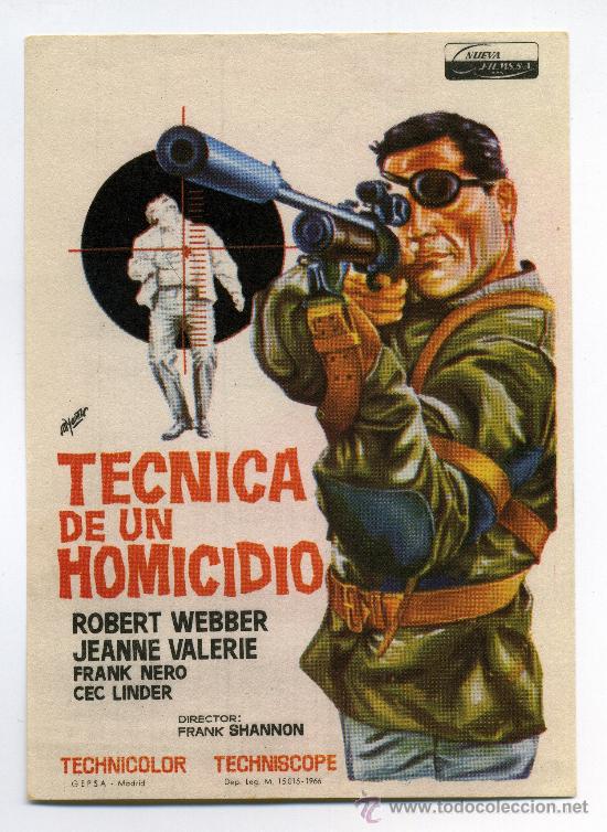 Cine: TECNICA DE UN HOMICIDIO, con Robert Webber. - Foto 1