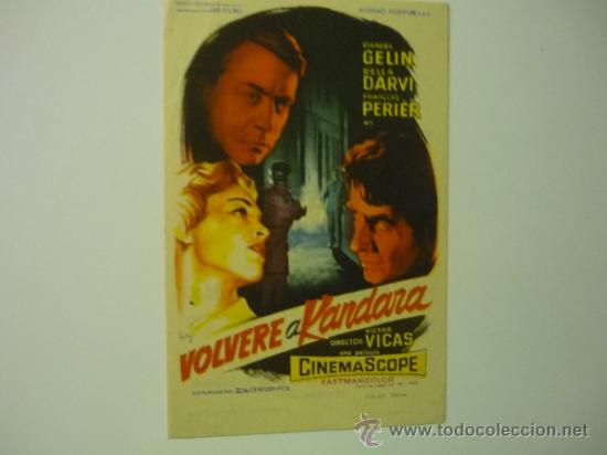 Cine: PROGRAMA VOLVERE A KANDARA.-DANIEL GELIN .-DIBUJO SOLIGO publicidad