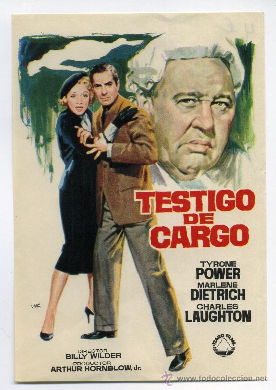Cine: TESTIGO DE CARGO, con Marlene Dietrich. - Foto 1