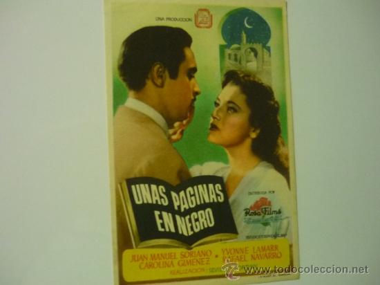Cine: PROGRAMA UNAS PAGINAS EN NEGRO.-J.M.SORIANO - Foto 1