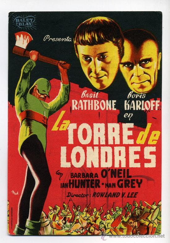 Cine: LA TORRE DE LONDRES, con Boris Karloff. - Foto 1