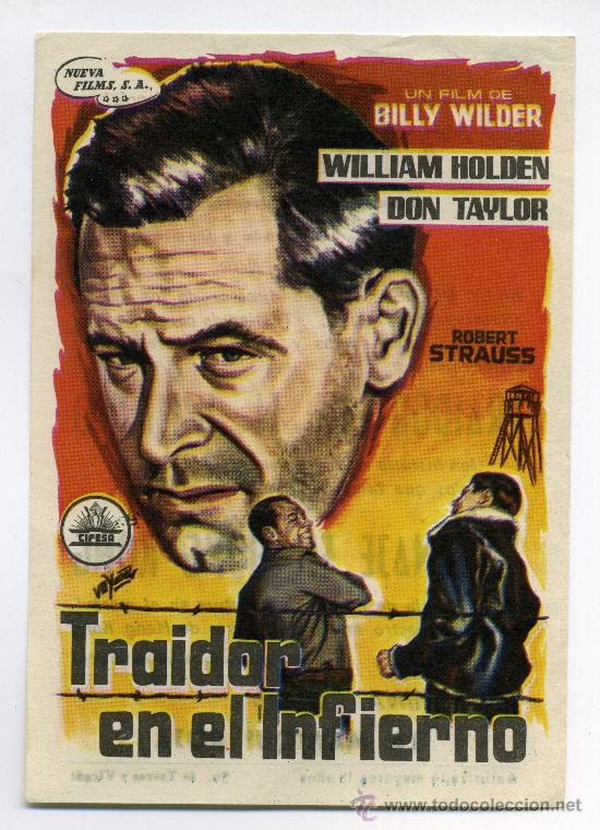 Cine: TRAIDOR EN EL INFIERNO, con William Holden. - Foto 1