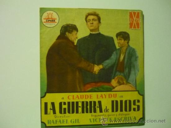 Cine: PROGRAMA LA GUERRA DE DIOS ,. F-RABAL-- DOBLE publicidad - Foto 1