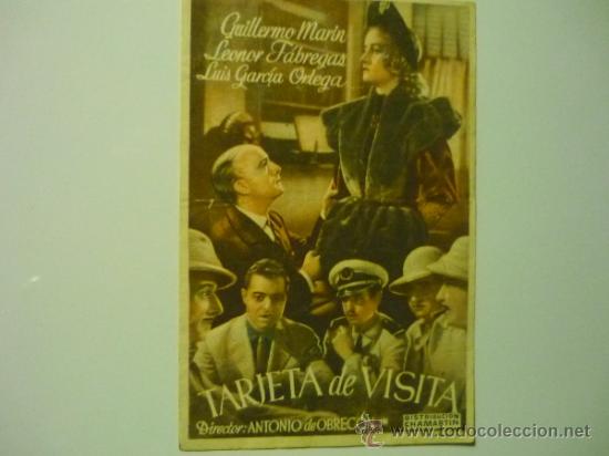 Cine: programa tarjeta de visita .- guillermo marin - - Foto 1