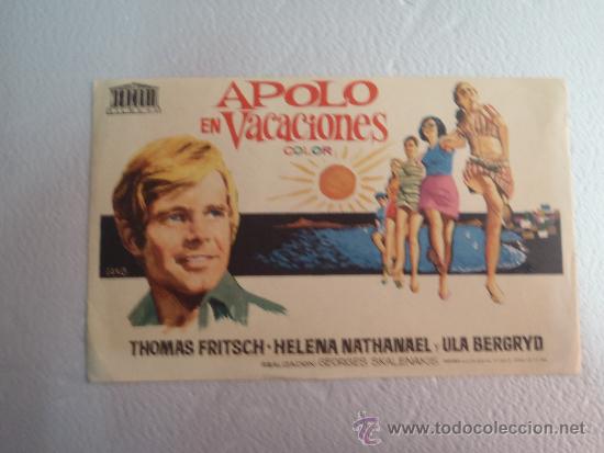 Cine: FOLLETO DE MANO APOLO EN VACACIONES SP