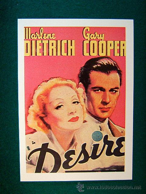 Cine: DESIRE-DESEO-FRANK BORZAGE-MARLENE DIETRICH-GARY COOPER-JOHN HALLIDAY-RARISIMO-ESTE...