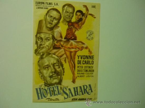 Cine: programa hotel sahara -- yvonne de carlo .- peter ustinov-