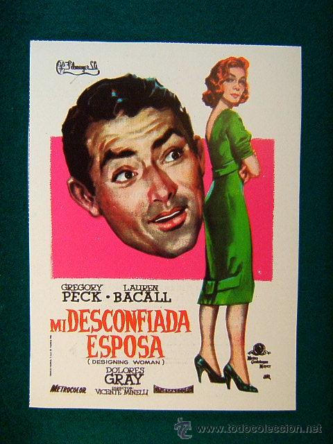 Cine: MI DESCONFIADA ESPOSA-VINCENTE MINELLI-GREGORY PECK-DESIGNING WOMAN-JANO-RARISIMA ILUSTRACION-ESTE..