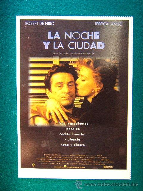 Cine: LA NOCHE Y LA CIUDAD-IRWIN WINKLER-ROBERT DE NIRO-JESSICA LANGE-NIGHT AND THE CITY-RARISIMO-ESTE...