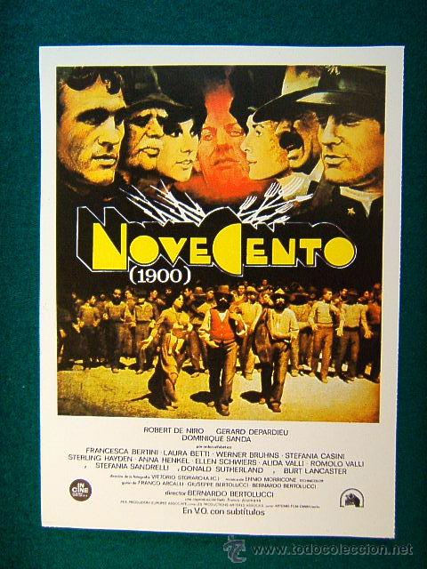 Cine: NOVECENTO-1900-BERNARDO BERTOLUCCI-BURT LANCASTER-ROBERT DE NIRO-GERARD DEPARDIEU-RARISIMO-ESTE...