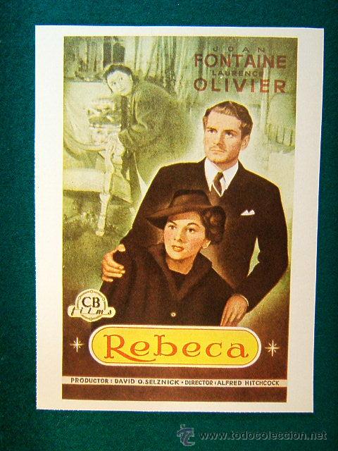 Cine: REBECA - REBECCA - ALFRED HITCHCOCK - LAURENCE OLIVIER - JOAN FONTAINE - GEORGE SANDERS - ESTE ...