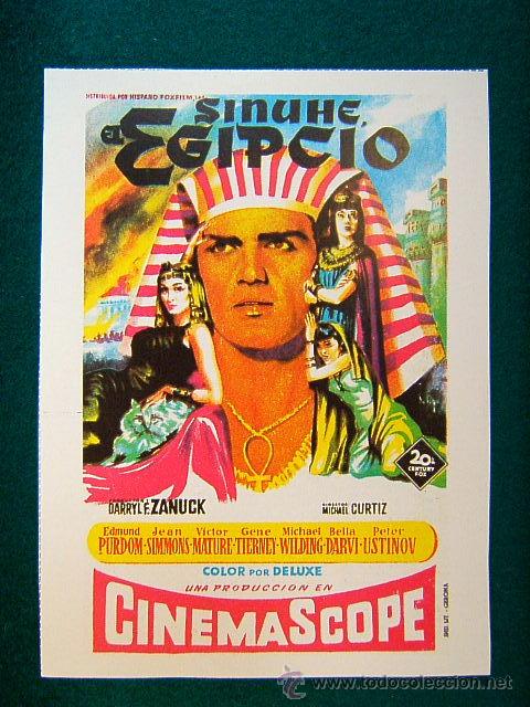 Cine: SINUHE EL EGIPCIO - THE EGYPTIAN - MICHAEL CURTIZ - EDMUND PURDOM - ILUSTRADOR SOLIGO - ESTE ...