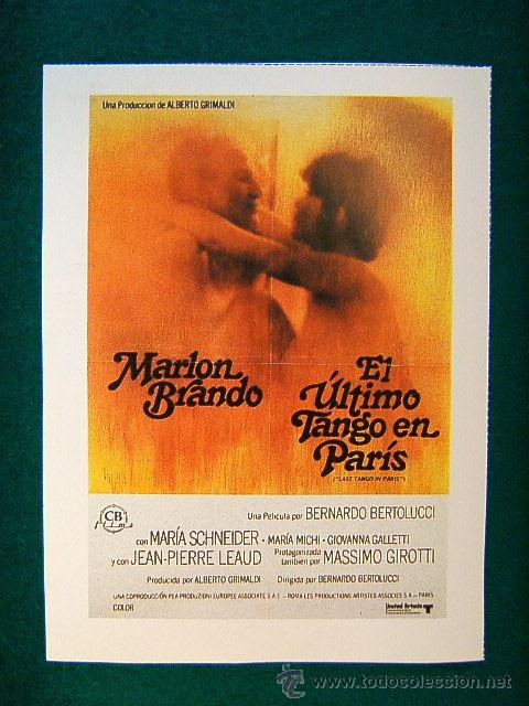 Cine: EL ULTIMO TANGO EN PARIS-BERNARDO BERTOLUCCI-EL A PARIGI-MARLON BRANDO-MARIA SCHNEIDER-RARISIMO-ESTE