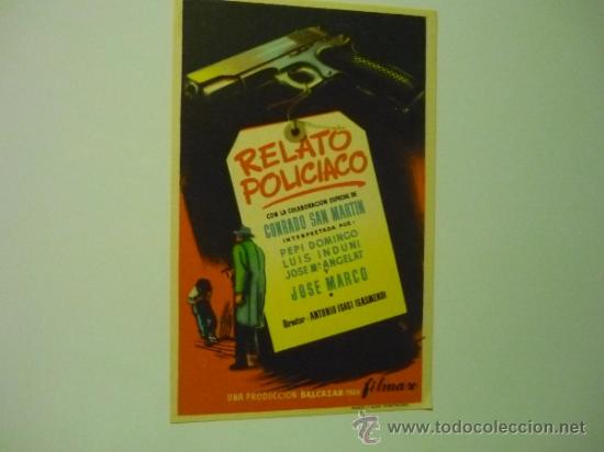 Cine: PROGRAMA RELATO POLICIACO .- CONRADO SAN MARTIN - Foto 1