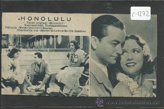 Cine: HONOLULU - VER REVERSO - (C-1272) - Foto 1