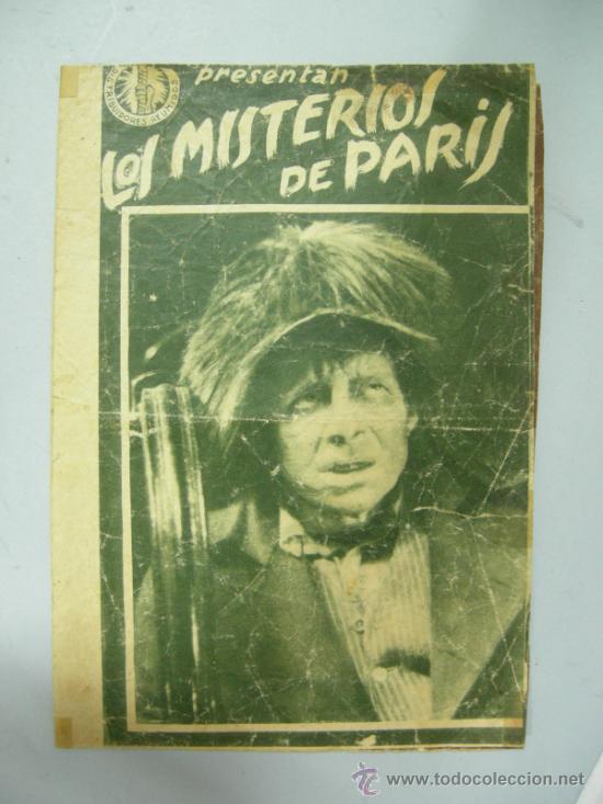 Cine: LOS MISTERIOS DE PARIS PROGRAMA DOBLE GRANDE DISTRIBUIDORES REUNIDOS, LUCIEN BAROUX, 1921