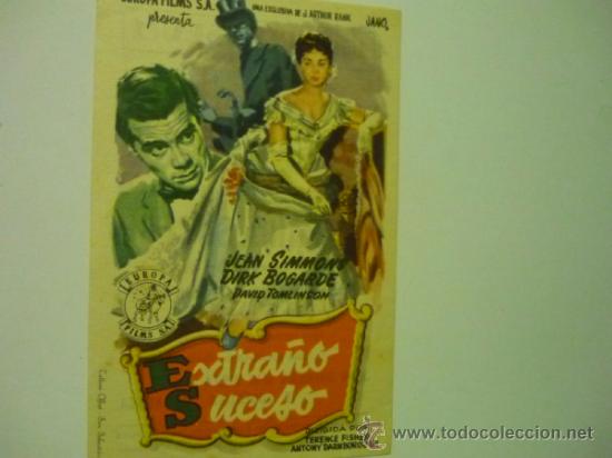 Cine: PROGRAMA EXTRA&Ntilde;O SUCESO - JEAN SIMMONS - DIRK BOGARDE- - Foto 1