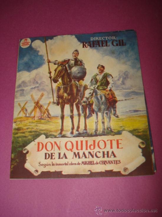 Cine: Antiguo Programa de Cine Plegado  DON QUIJOTE DE LA MANCHA - Foto 1