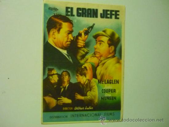 Cine: programa el gran jefe .- victor mc.laglen - Foto 1