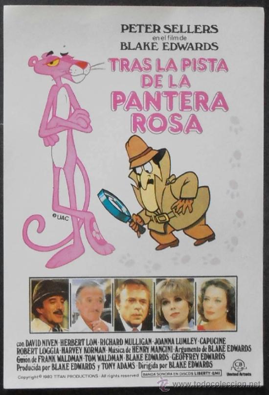Cine: TRAS LA PISTA DE LA PANTERA ROSA, FM, SIN PUBLICIDAD (3074) ,CONSERVACION: