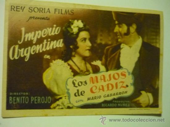 Cine: PROGRAMA LOS MAJOS DE CADIZ.-IMPERIO ARGENTINA - Foto 1