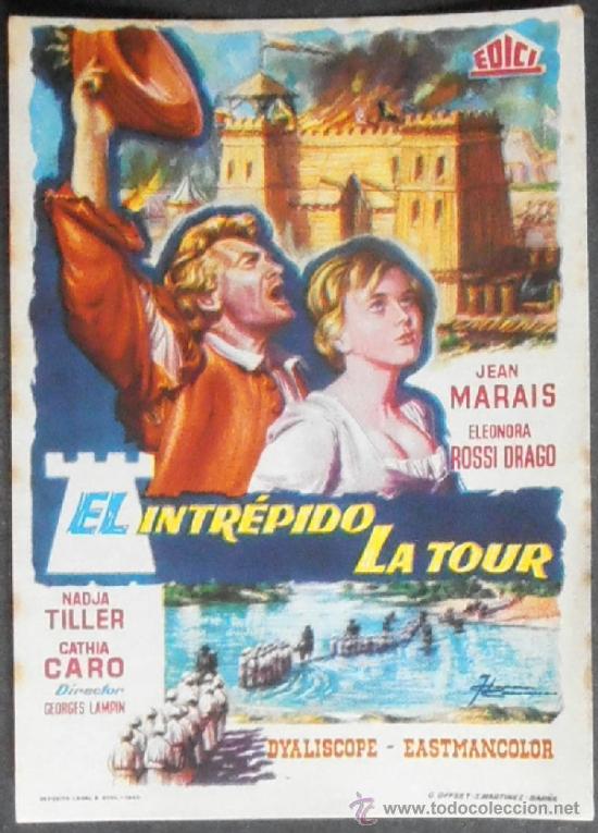  Flyers Publicitaires de films Anciens: EL INTREPIDO LA TOUR, FM, SIN PUBLICIDAD (3314) ,CONSERVACION: