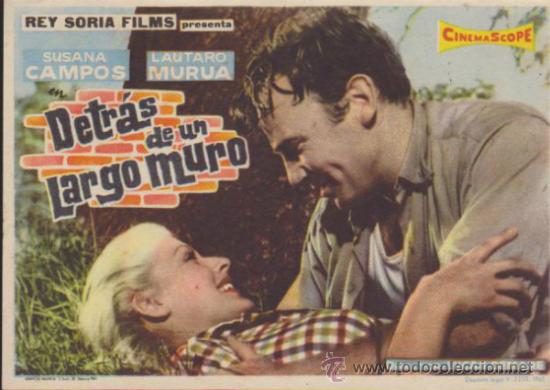  Foglietti di film di film antichi di cinema: Detr&aacute;s de un largo muro. Sencillo de Rey Soria Films.