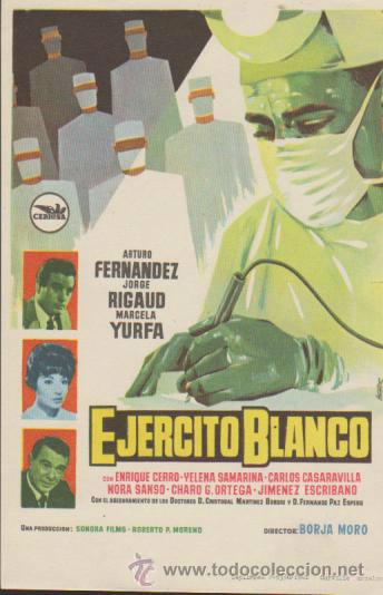  Foglietti di film di film antichi di cinema: Ejercito Blanco. Sencillo de Cepicsa.