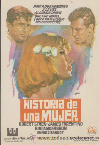  Foglietti di film di film antichi di cinema: Historia de una mujer. Sencillo de CEA.  &iexcl;IMPECABLE!