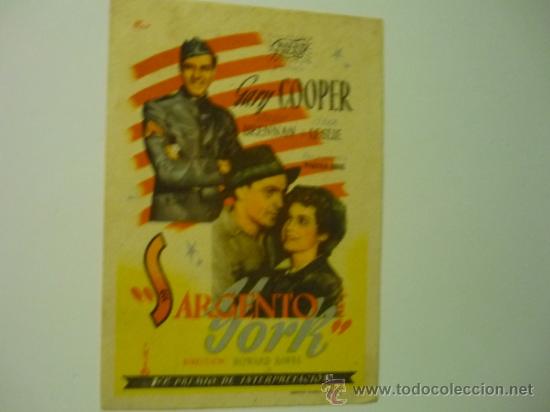Cine: programa sargento york .-gary cooper publicidad - Foto 1