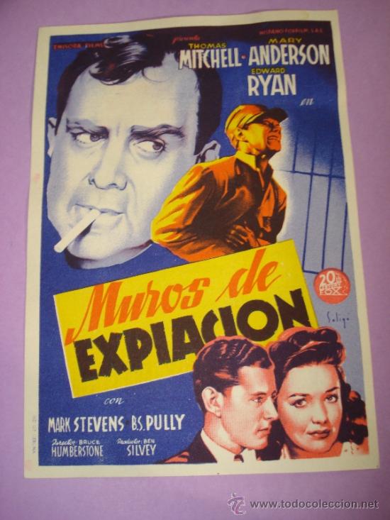 Cine: Programa Cine *MUROS DE EXPIACI&Oacute;N * del CENTRAL CINEMA de TIBI del a&ntilde;o 1949