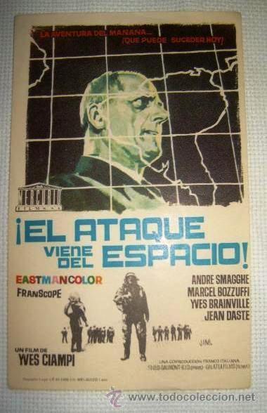 Cine: &iexcl; EL ATAQUE VIENE DEL ESPACIO! - ANDR&Eacute; SMAGGHE, MARCEL BOZZUFFI - 1966 - Foto 1