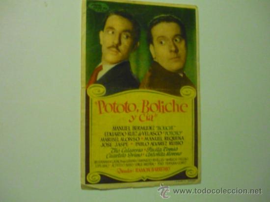 Cine: PROGRAMA POTOTO , BOLICHE Y CIA- .-  publicidad - Foto 1