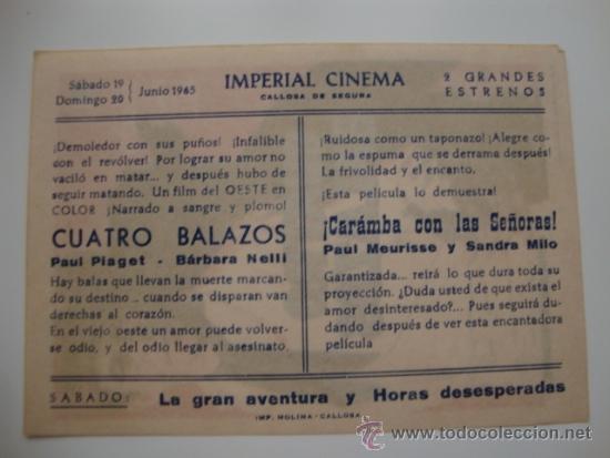 Cine: FOLLETO ORIGINAL PELICULA CINE - PROYECTADA EN ELCHE - Foto 2