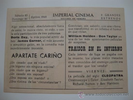 Cine: FOLLETO ORIGINAL PELICULA CINE - PROYECTADA EN ELCHE - Foto 2
