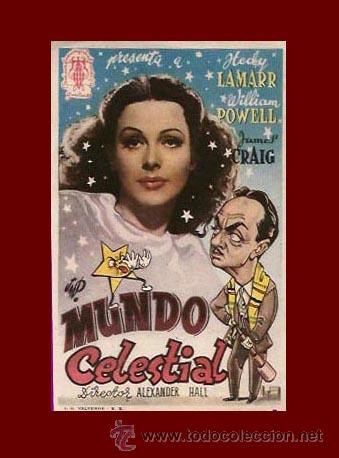 Folhetos de m&atilde;o de filmes antigos de cinema: MUNDO CELESTIAL - SIN PUBLICIDAD - PROGRAMA DE CINE ORIGINAL A&Ntilde;O 1943 -