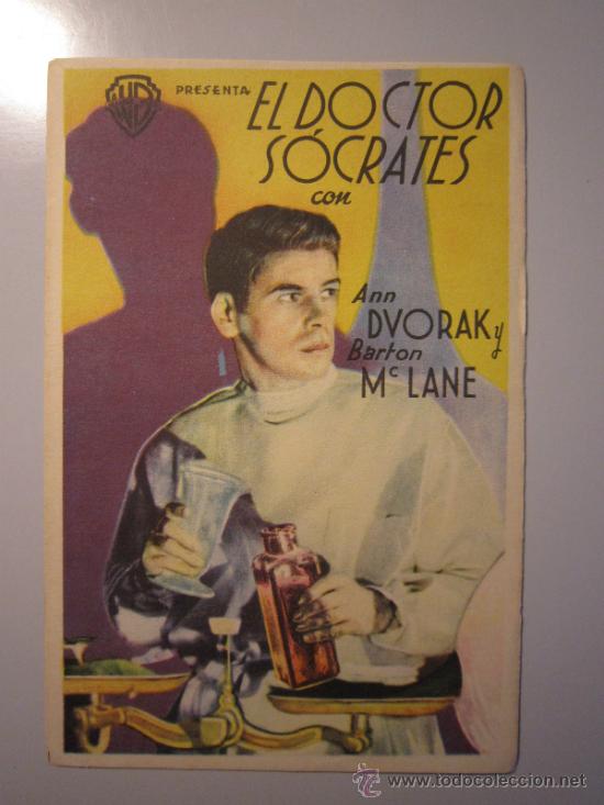 Cine: PROGRAMA DE CINE - EL DOCTOR S&Oacute;CRATES - 1935 - Foto 1